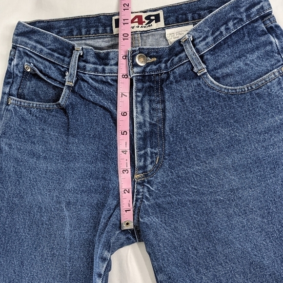 Y2K R4R Wide Leg Dark Wash Low Rise Flare Vintage Jeans - Picture 6 of 10